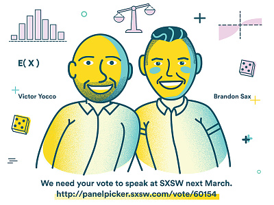 Vote for our SXSW talk, We only have 2 more days! character charts color design fun illustration offset people sxsw talk