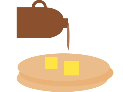 CSS Breakfast - pancakes & syrup