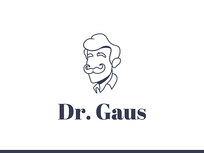 Dr. Gaus logo design artyom brand branding design doctor dr gaus illustration line logo man medic miller moustache zymkaz
