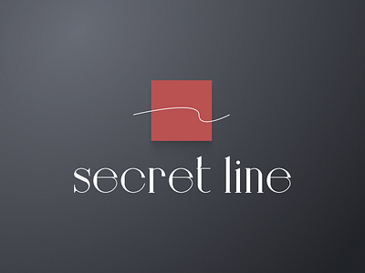 Secret line artyom brand branding cosmetic design graphic design line logo miller red secret square ui vector zymkaz