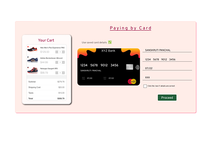 DailyUI 002 Credit card checkout form or page dailyui dailyui 002 design dribble figma ui