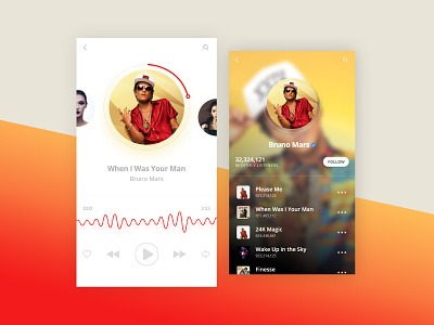 Music App app app design application design gradient minimal mobile mobile app music ui uidesign ux