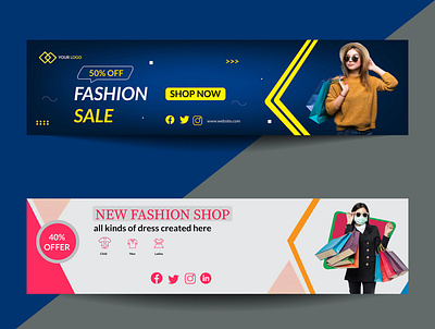 Fashion Banner Design || Linkedin banner ads banner banner design bannerweb branding creative logo facebook banner flat logo linkedin banner social media design twitter banner youtube banner