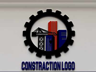 Construction logo 3d branding construction logo design flat graphic design icon illustration illustrator logo minimal logo modern logo vector