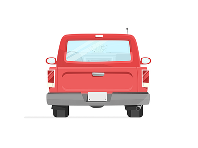Pick 'Em Up boner jamz 2k13 car driving illustration illustrator red truck vector vehicle