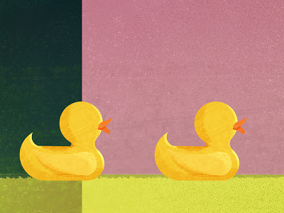 Ducks beak carnival ducks fair green illustration mograph mentor pink quack texture