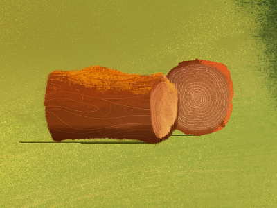 Stinkin logs brown green illustration logs rings texture tree wood
