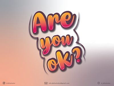 Are you OK? adobe brand branding design freelance graphic design illustration logo typography ui vector