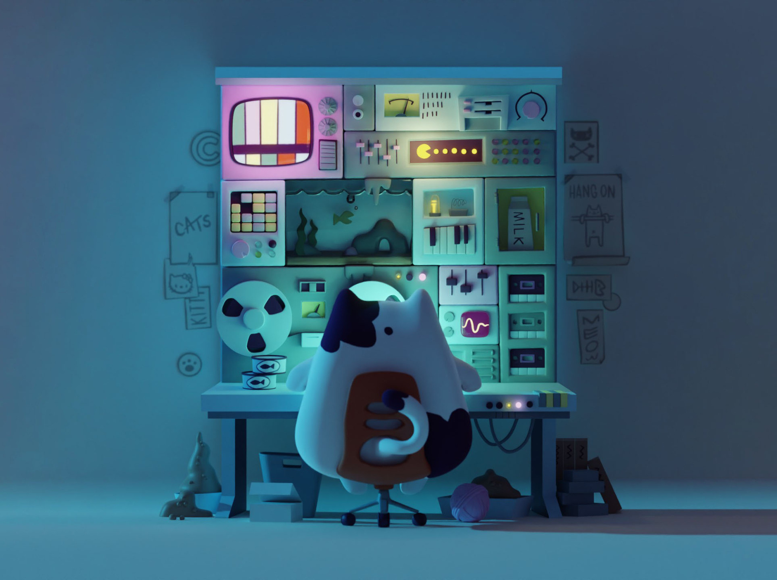 Kitty Control Station 3 by Mohamed Chahin on Dribbble