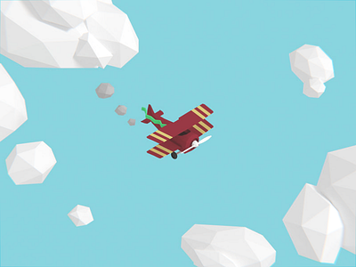 Low poly airplane