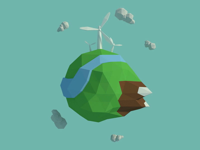 Mini Planet (simple animation) 3d 3d modeling animation blender low poly lowpoly small planet