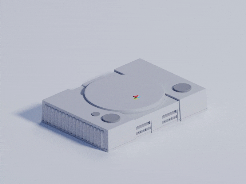 PS1 3d blender console gaming isometric low poly modeling ps1 psone retro sony