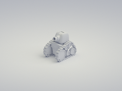 Mini tank 3d 3d modeling blender game gameassets isometric low poly minitank model tank war