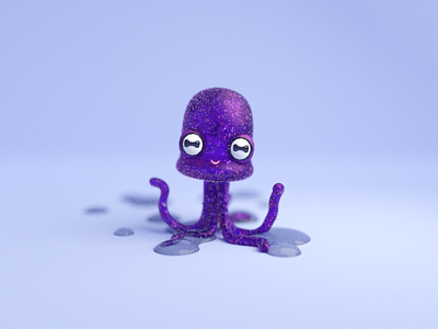 Gummy Octopus 3d blender candy chibbi gummy isometric low poly materials mini model octopus shaders