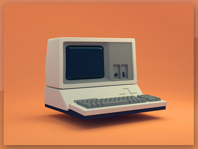 Apple 3 apple apple 3 b3d blender computer hardware model modeling quick render retro vintage