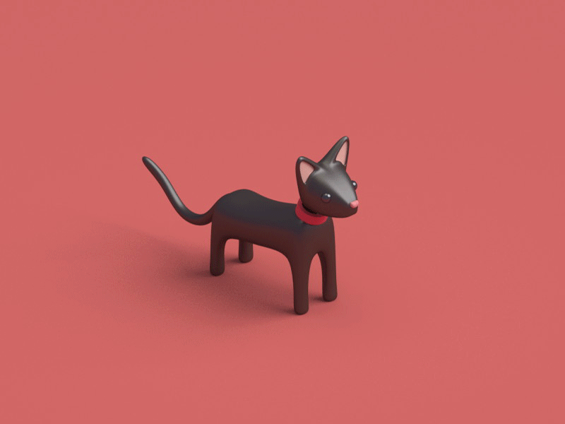 Toy-ish looking cat animation 3d animals animation b3d blender cat isometric toy toys