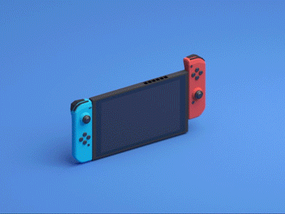 Nintendo Switch Animation 3d b3d blender console gaming isometric low poly lowpoly mario nintendo switch