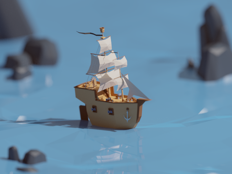 fishing boat c4d download