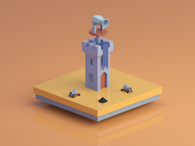 Castle Tower | Color study by Mohamed Chahin on Dribbble