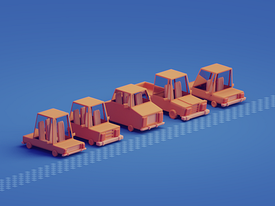 Quick Vehicle practice b3d blender cars cartoon isometric low poly render vehicles