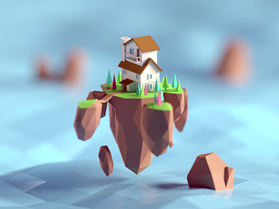 Low Poly Floating Island