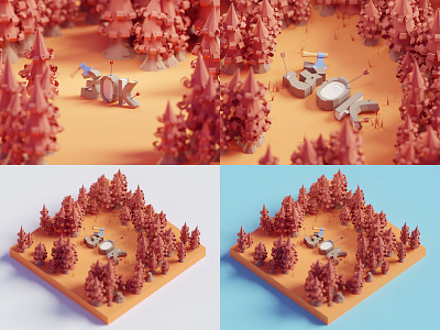 30k variations 30k 3d b3d blender illustration isometric low poly