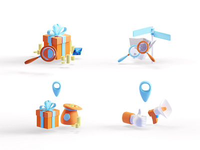 Finders Keepers Icons 3d ar b3d blender icons isometric low poly