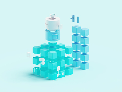 Illustrations for Eighty Eight Ventures b3d blender illustration isometric low poly lowpoly render tech