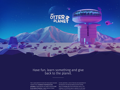 An Otter Planet Website Illustration