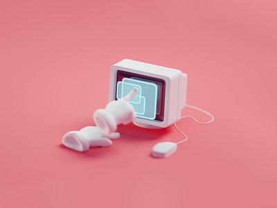 Rejected Renders #2 b3d blender computer illustration isometric low poly ui