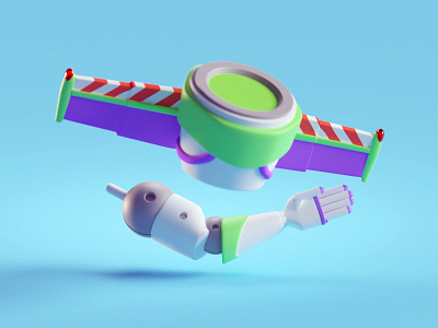 Toy Story Items arm b3d blender disney illustration isometric items pixar toy toy story