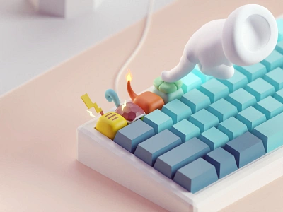 Pokemon Keycaps b3d blender bulbasaur charmander isometric keyboard keycap lowpoly pikachu pokemon squirtle