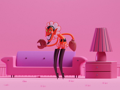 HIM b3d blender him illustration isometric lair powerpuff girls quick render villain