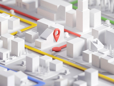 City Map Concept b3d blender blocking city concept map maps navigation