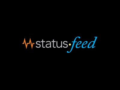 Status Feed Logo blue feed grey logo orange status yellow