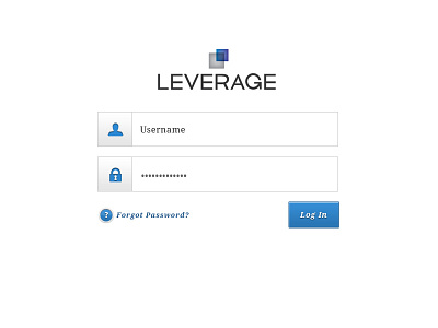 Leverage Log In forgot in input lock log password user username