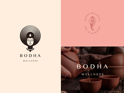 Bodha Wellness art ayurveda branding budha calm clothing health care logo organic peace spa wellness yoga