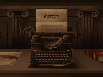 Justice art constitution court design exercise illustration justice law typewriter