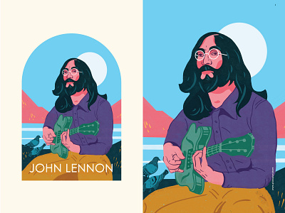 John Lennon art beatles design illustration john lennon musician pop procreate rock