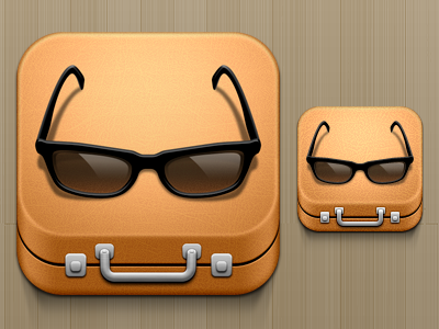 Suitcase And Glasses icon ios