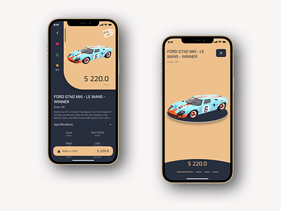 Product screen app car design ecommerce motar product product screen