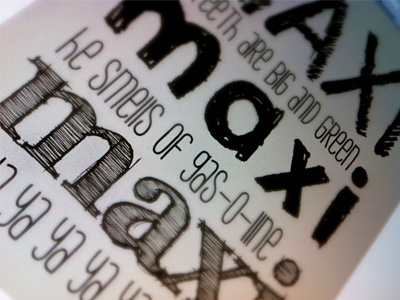 teeth are big and green typography dublin ireland hand lettering dafont