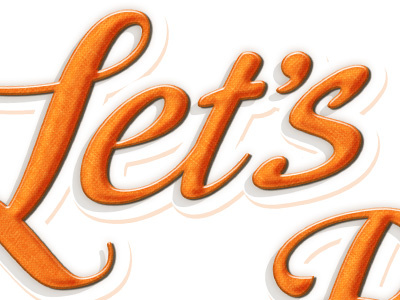 Let's, yes Let's cider orange dublin irish flourish hand lettering