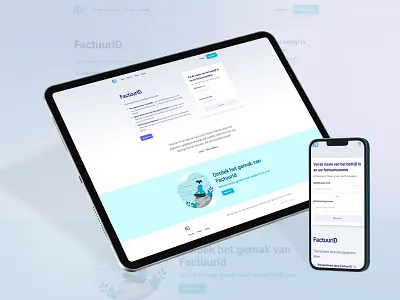 Website voor FactuurID app branding design graphic design icon illustration logo marketing minimal programming seo typography ui ux vector vue web webdesign