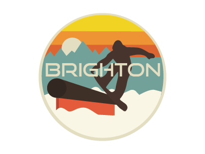 Brighton Retro Patch brighton emblem illustrator patch work patches ski snowboard snowboarding