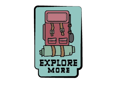 Explore More backpacking camp camping explore explore more hiking illustrator patch patches