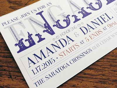 Engagement Party Invite engagement hand lettering invitation type typography wedding