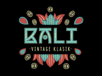 Bali Vintage Klasik bali coffee logo reserve starbucks type typography