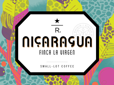 Nicaragua Finca La Virgen coffee illustration nicaragua reserve starbucks type