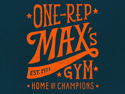 One-Rep Max crossfit gym lettering type typography